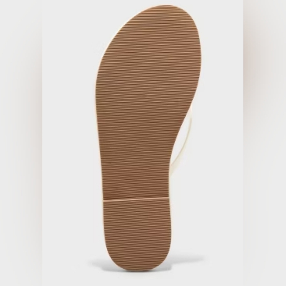Shade & Shore Women's Cream Cali Flip Flop Sandals Size: 12 - Picture 3 of 7